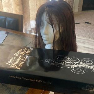 lace front wig human hair Brown !!! Never used!!! Opened box